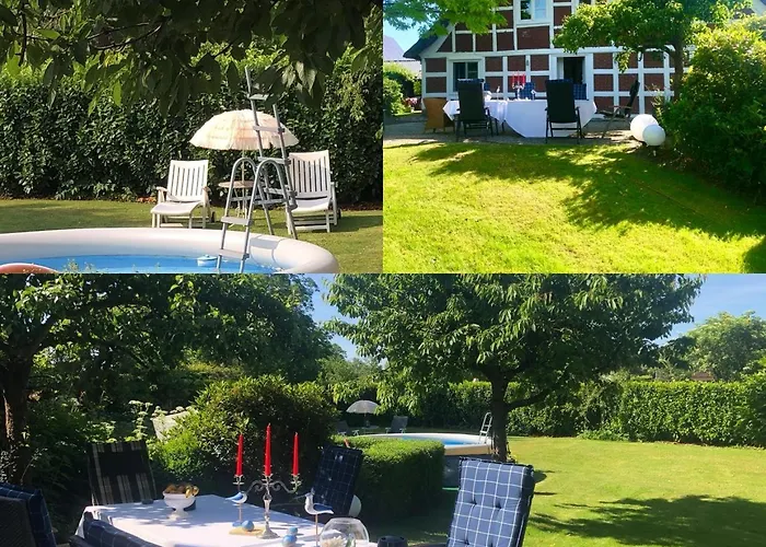 아파트 Luxus-Landhaus Nordsee, Sommer-Pool, Kaminofen, Grosse Terrasse, Grill, 2 Schlafzimmer, Kueche, Bad, Wlan, *